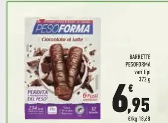Conad Pesoforma Barrette Cereali E Cioccolato 372 G(ml) offerta