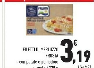 Conad Frosta Filetti Gustosi Di Merluzzo D'Alaska Con Patate E Pomodori 320 G(ml) offerta