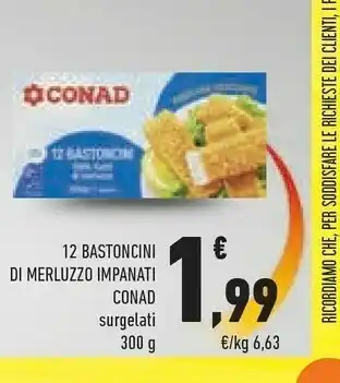 Conad Conad 12 Bastoncini Di Merluzzo Impanati offerta