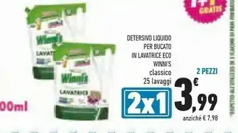 Conad Winni's Detersivo Liquido Per Bucato In Lavatrice Eco offerta
