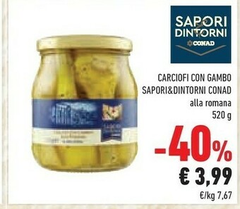 Conad Conad Sapori & Dintorni - Carciofi Con Gambino Alla Romana 520 G(ml) offerta