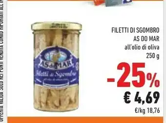 Conad As Do Mar Filetti Di Sgombro All'Olio Di Oliva offerta