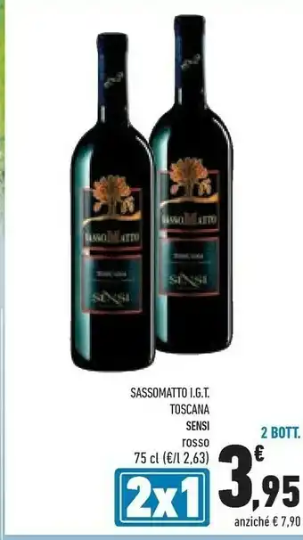Conad Sensi Sassomatto Igt Toscana offerta