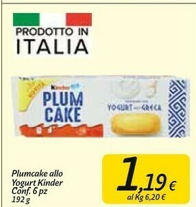 Carrefour Market Kinder Plum cake offerta