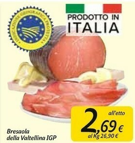 Carrefour Market Valtellina Bresaola offerta