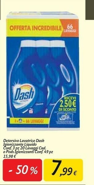 Carrefour Market Dash Detersivo lavatrice offerta