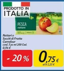 Carrefour Market Succhi di frutta offerta