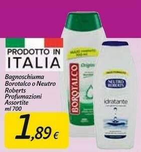 Carrefour Market Borotalco Bagnoschiuma offerta