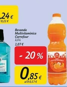 Carrefour Market Carrefour - Bevanda Multivitaminica Light 1500 G(ml) offerta