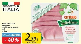 Carrefour Market Vignola Prosciutto cotto offerta