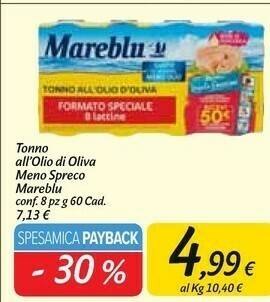 Carrefour Market Mareblu Tonno offerta