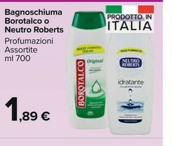 Carrefour Market Borotalco Bagnoschiuma offerta
