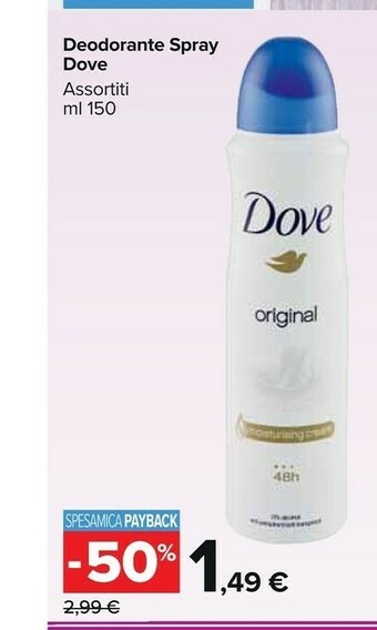 Carrefour Market Dove Deodorante Spray offerta