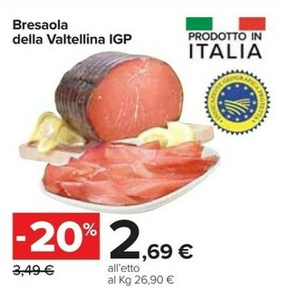 Carrefour Market Bresaola Della Valtellina Igp offerta