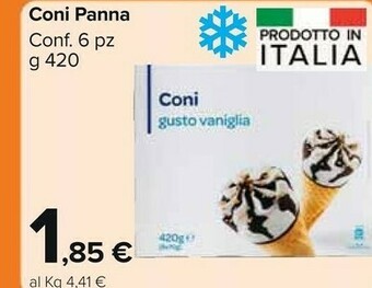 Carrefour Market Coni Panna offerta