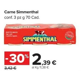 Carrefour Market Simmenthal Carne offerta