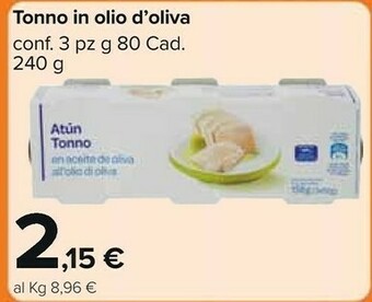 Carrefour Market Tonno In Olio D'oliva offerta