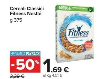 Carrefour Market Nestlè Fitness Cereali 375 G(ml) offerta