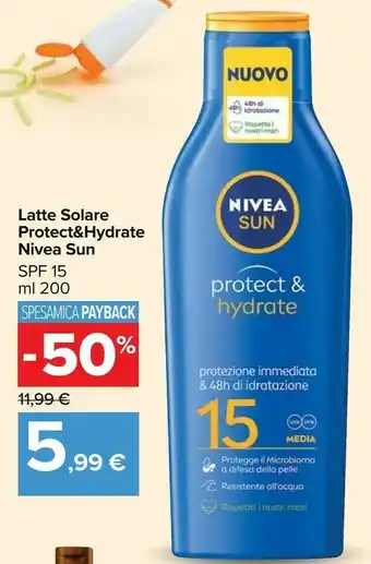 Carrefour Market Nivea Sun Latte Solare Protect & Hydrate offerta