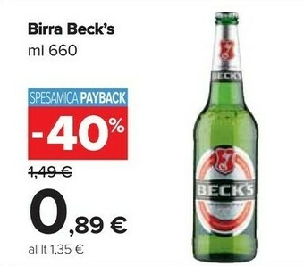 Carrefour Market Becks Beck's Birra offerta
