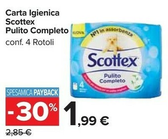 Carrefour Market Scottex Carta Igienica Pulito Completo offerta