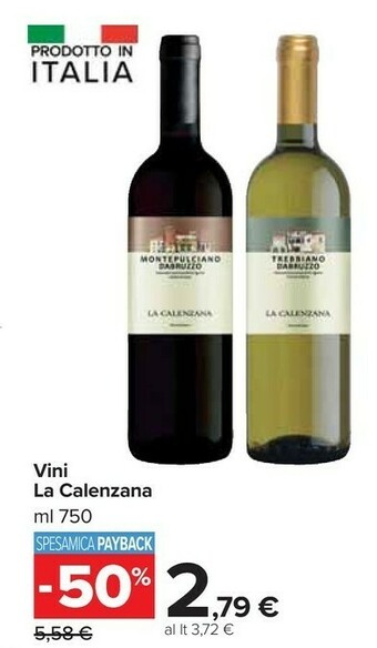 Carrefour Market La Calenzana Vini offerta