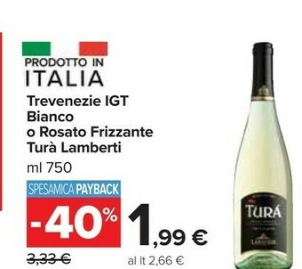 Carrefour Market Lamberti Trevenezie Igt Bianco O Rosato Frizzante Turà offerta