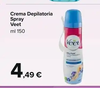Carrefour Market Veet Veet Crema Depilatoria Spray offerta