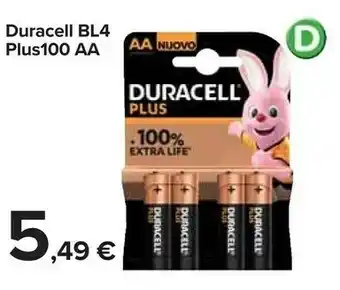 Carrefour Market Duracell Duracell Bl4 Plus100 Aa offerta