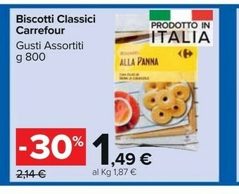Carrefour - Biscotti Alla Panna 800 G(ml)