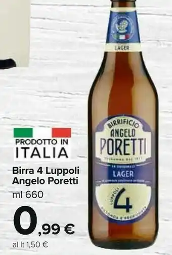 Carrefour Market Angelo poretti Birrificio - Lager 4 Luppoli 660 G(ml) offerta