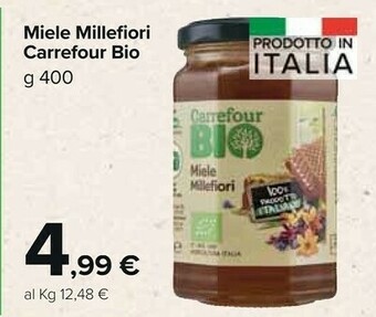 Carrefour Carrefour - Miele Millefiori Biologico 400 G(ml) offerta