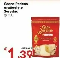 Despar Latteria Soresina Grana Padano Grattugiato 100 Gr offerta