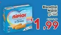 Despar Nipiol Biscottini 6 Cereali 360 G(ml) offerta