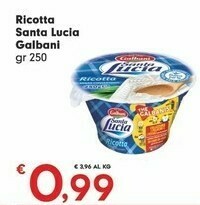 Despar Galbani Ricotta Santa Lucia 250 G(ml) offerta