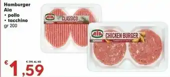 Despar Aia Hamburger Pollo / Tacchino 200 Gr offerta