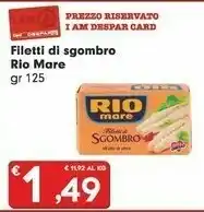 Despar Rio Mare Filetti Di Sgombro offerta