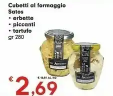 Despar Satos Cubetti Al Formaggio Erbette offerta