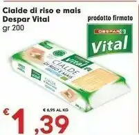 Despar Despar Vital Cialde Di Riso E Mais offerta