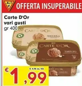 Despar Algida Carte D'Or Tartufo 400 G(ml) offerta