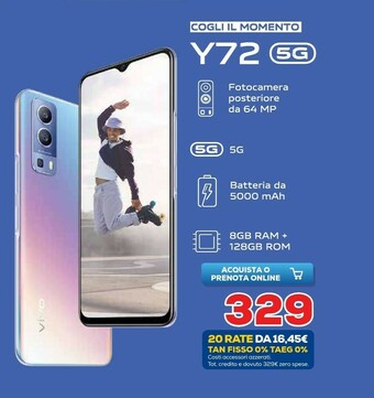 Euronics Vivo Y72 5G offerta
