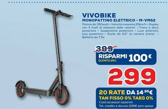 Euronics Vivobike Monopattino Elettrico M-VMS2 offerta
