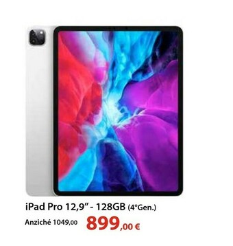 Euronics Apple IPad Pro 128 GB Argento offerta