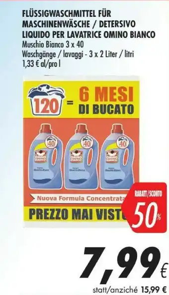 Coop Mars Omino Bianco Detersivo Liquido Per Lavatrice offerta