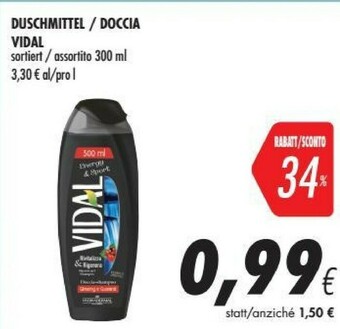 Coop Vidal Doccia offerta
