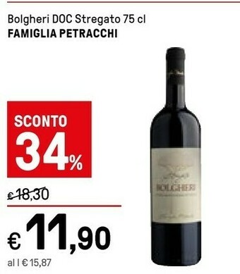 Iper La Grande Famiglia Petracchi Bolgheri Doc Stregato offerta