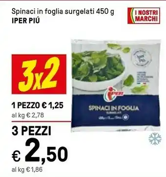 Iper La Grande Iper La Grande I Spinaci In Foglia Surgelati offerta