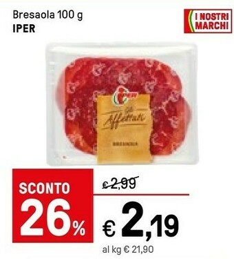 Iper La Grande Iper Bresaola offerta