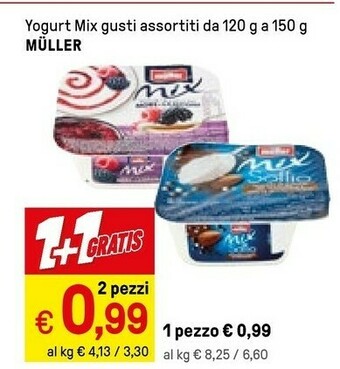 Iper La Grande Muller Mix Yogurt Bianco Più Fragole 150 G(ml) offerta