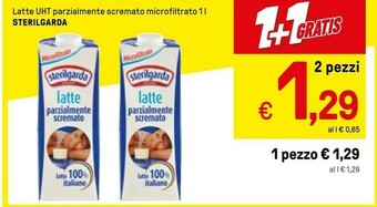Iper La Grande Sterilgarda Latte Microfiltrato Parzialmente Scremato UHT 1000 G(ml) offerta